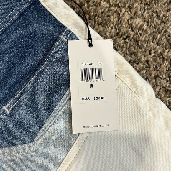 New 7 For All Mankind Tricolor Stitched Denim Jacket and Pant Outfit. - Picture 11 of 13